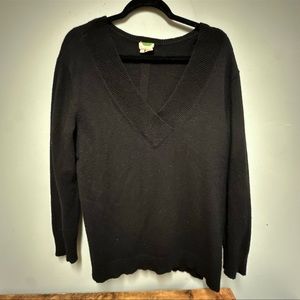Anthropologie V Neck Black Sweater